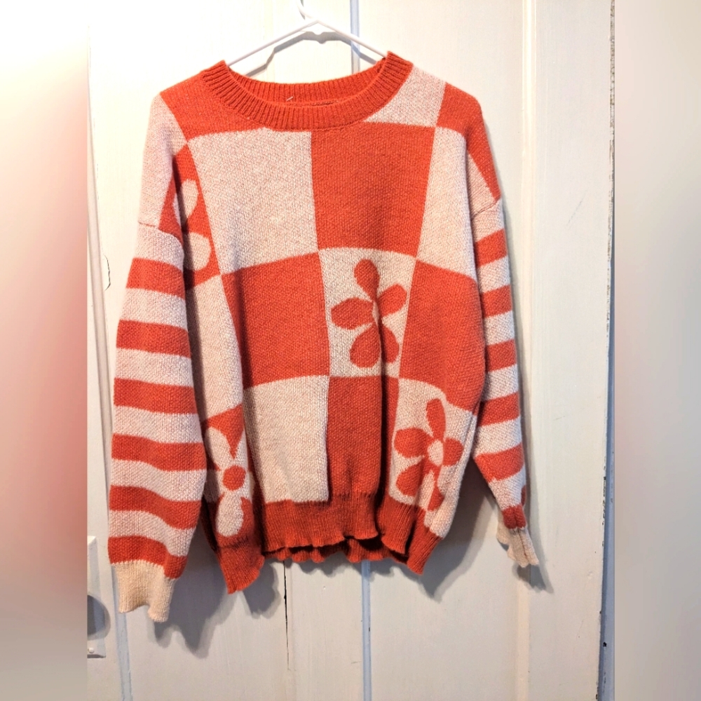 Oversized sweater fall pumpkin patch